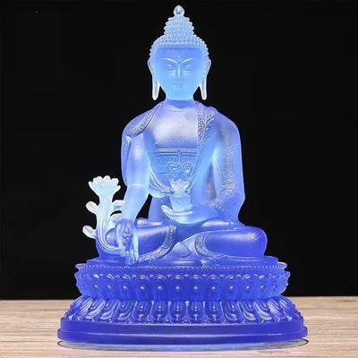 Immagine prodotto di Statua in resina del Buddha medico, ideale per la decorazione in stile Feng Shui e Zen, statuetta del Buddha curativo per la casa, dimensioni 10,5 x 8,3 x 6 cm, peso 0,1 kg