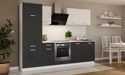 Produktbild von Küche Toni 260 cm Küchenzeile Küchenblock Singleküche Einbauküche