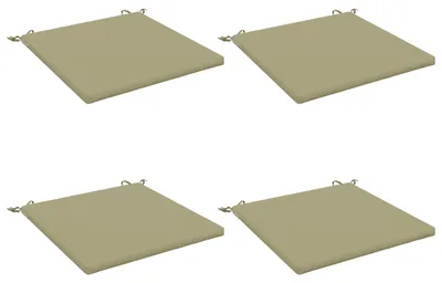 Obrázok produktu pre Sedadlá SOEST, 4 kusy, 100 % polyester, svetlozelená farba, 80 x 80 x 3 cm