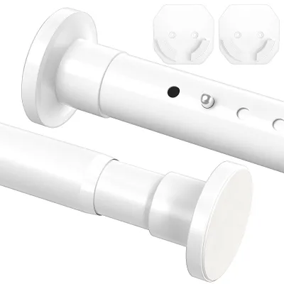 Obrázok produktu pre Výsuvná záclonová tyč, 98-200 cm, priemer 32 mm, bez vŕtania, určená do kúpeľní