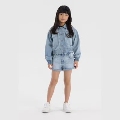 Produktbild von Minoti Jeansshorts Baumwolle Blau Gr. 116 für Mädchen