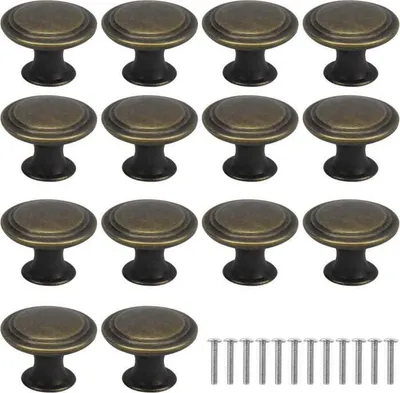 Produktbild von 16 Türknöpfe, Möbelknöpfe, Schubladenknöpfe (30 mm), Vintage-Möbelknöpfe, Schrankknöpfe, Möbelgriffe