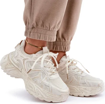 Produktbild von Sneakersy Damskie Z Przetarciami Na Platformie Beżowe Seladwen 41