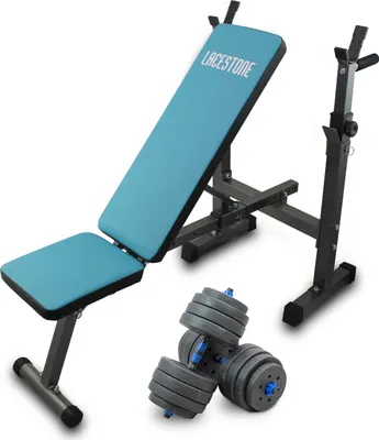 Produktbild von LACESTONE Hantelbank und 2in1 Hantelset 40kg MS-18712