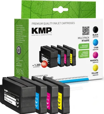 Image de KMP 1747,4085 cartouche d'encre 4 pc(s) Compatible Noir, Cyan, Magenta, Jaune