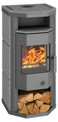 Produktbild von Wamsler Thyra, Freistehende Feuerstelle, Geschlossen, Brennholz, Edelstahl, Senkrecht, Rechteckig
