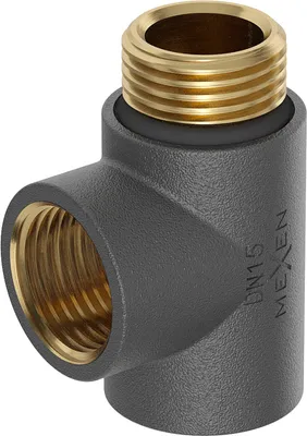 Produktbild von Mexen T-Stück für Elektroheizstab, Anthrazit - W906-000-66