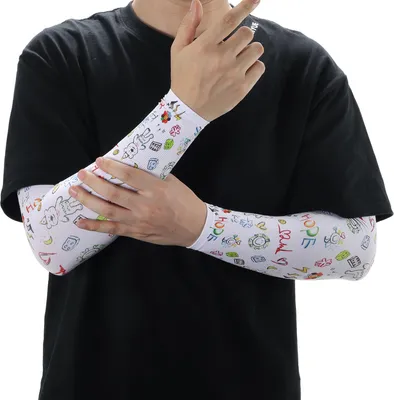 Produktbild von 1 Paar Armschoner, Sonnenschutz Kühlende Armschoner, Atmungsaktive Armschoner, Kompressionsschoner für Fußball Golf Volleyball, Verschiedene Farben