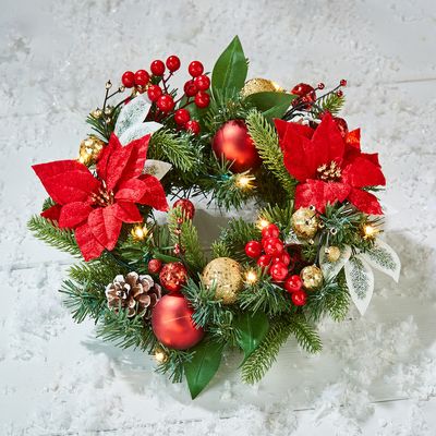 LED-Weihnachtskranz mit Timer