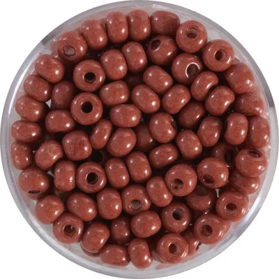 Produktbild von Rocailles, satte Farben, 4,5mm Mittelbraun
