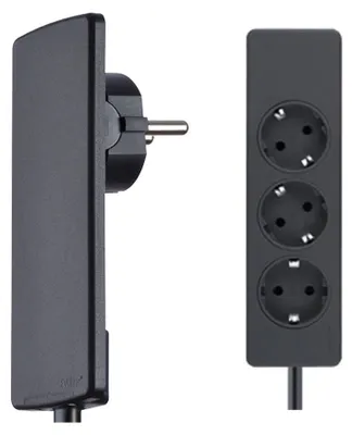 Produktbild von EVOline 151000156100 Steckdosenleiste, 3-fach, Schwarz
