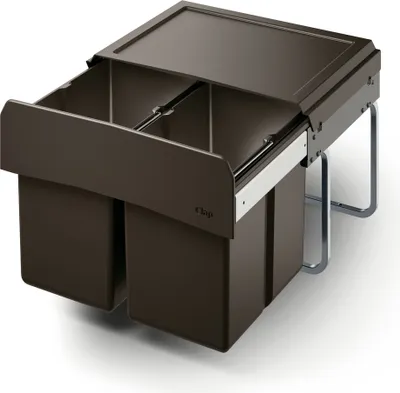 Produktbild von NABER CLAP 3/500-2 Abfallsorter 30 Liter (2x 15) in Anthrazit ab 50 cm Schrankbreite