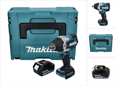 Immagine prodotto di Avvitatore a impulsi a batteria Makita DTW 700 T1J 18 V 700 Nm 1/2" XPT Brushless + 1x batteria ricaricabile 5,0 Ah + Makpac - senza caricabatterie
