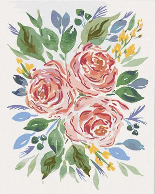 Produktbild von Zuty - Malen nach Zahlen - VINTAGE ROSEN (ALEXANDRIA GILBERT), 40x50 cm, ohne Keilrahmen