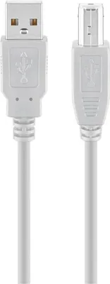 Produktbild von goobay USB 2.0 A/USB 2.0 B Kabel 5,0 m grau