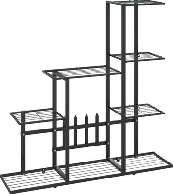 Produktbild von vidaXL Blumenständer 94,5x25x88 cm Schwarz Metall