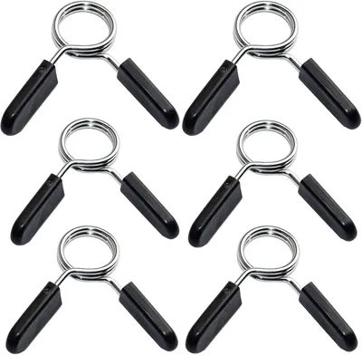 Productafbeelding van Veerklemmen 6 stuks, voor krachttraining, 25 mm / 28 mm / 30 mm, voor halterstangen