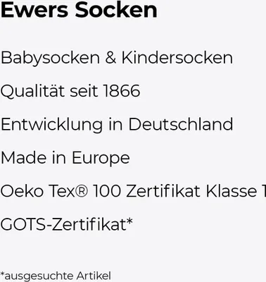 Produktbild von Ewers Baumwollsocken schwarz - 31 - 34