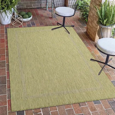 Zdjęcie produktu dla Carpetsale24 Dywan Wewn?trzny Zewn?trzny P?askotkany Wygl?d Sizal z Lamówk? Wodoodporny do Kuchni Tarasu Salonu, Rozmiar: 280x370 cm