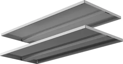 Produktbild von VCM 2x Fachböden aus Metall / Maße Einlageboden H. 2 x B. 79 x T. 32 cm / Fachboden für VCM Stahlschränke der Serie Malivo