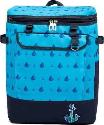 Produktbild von Anemoss Marine Collection Sailboat Kühlrucksack, Isolierte Transporttasche für Heiße & Kalte Lebensmittel, Thermo Lunchbox, Kühlbox für Outdoor, Strand, Picknick, Camping, 25 L, Blau