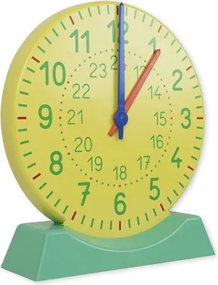 Produktbild von TimeTEX Demo-Lern-Uhr mit Standfuß, 1-24, 27 cm ø