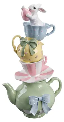 Produktbild von Clayre & Eef Nachbildungationsfigur Kaninchen 25x19x45 cm Grün Kunststoff
