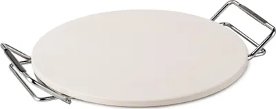 Produktbild von Grillrost Einsatz Zubehör für Grillsystem BBQ Grillgitter Pizzastein Pfanne Wok Gusseisen 47 cm 57 cm Flash, Ausführung:Pizzastein