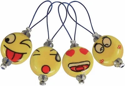 Produktbild von Zooni, Maschenmarkierer mit Perlen, Smileys