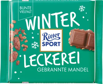 Produktbild von Ritter Sport Schoko gebrannte Mandel Winter Kreation 100g 12er Pack