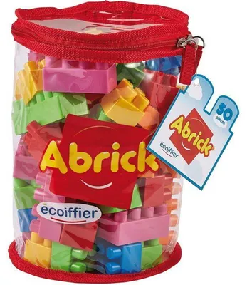 Immagine prodotto di Set di blocchi da costruzione colorati Abrick - 50 blocchi da costruzione per bambini dai 18 mesi in su