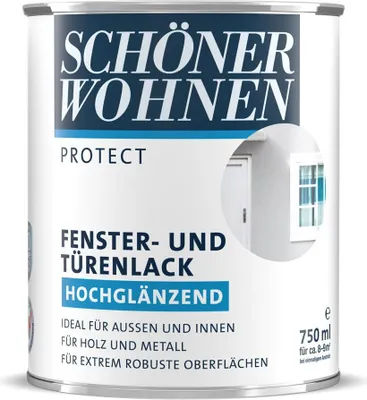 Produktbild von Protect Fenster-Türenlack hochglänzend Protect-Lack Outdoor 750 ml