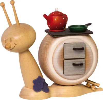 Produktbild von Drechslerei Kuhnert Rauchschnecke Sunny - Räucherfigur - Ofenschnecke - 37121