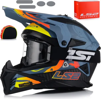 Zdjęcie produktu dla Kask motocrossowy LS2 MX708 FAST II Wash ciemnoszary matowy rozmiar XS