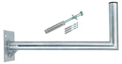 Produktbild von PremiumX 60cm Wandhalter Stahl verzinkt mit Verstrebung Schraubensatz