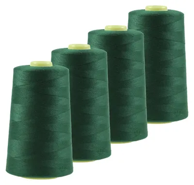 Produktbild von 4 x 4572m Qualitäts Overlock-Garn Overlock Nähgarn Farben 621 - 660, Farbe:A624 tannengrün