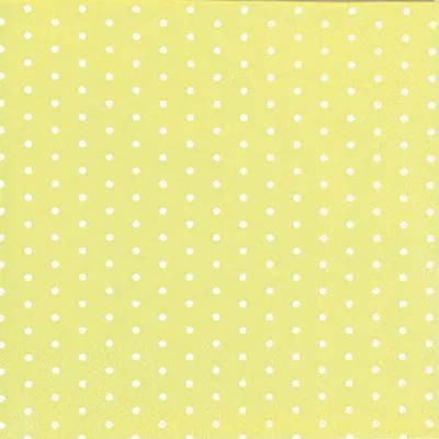 Produktbild von 20 Servietten Mini Dots yellow/white - Mini-Punkte gelb/weiß 33x33cm