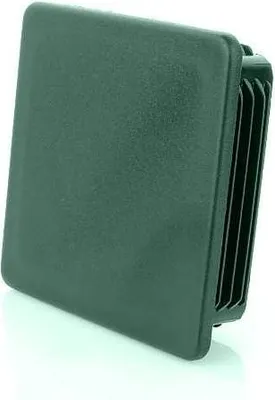 Produktbild von LogistSystem 1 Stück Vierkantrohre - 100x100 mm - Quadratstopfen Grün - Vierkant Endkappen aus PE Kunststoff - Rohrstopfen zur Rohrabdeckung von Stahlrohr
