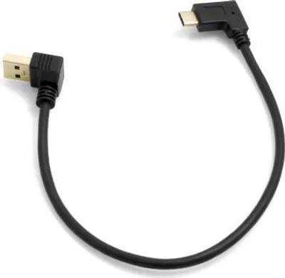 Produktbild von SYSTEM-S USB Typ A 3.0 Abwärtswinkel zu USB Typ C 3.1 gewinkelt 28 cm