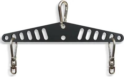 Obrázok produktu pre Fitness tyč – príslušenstvo na posilňovacom stroji – cvičenie s odporom – viacero možností úchopu – 17 x 7 cm – čierna