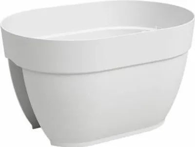 Image de Jardinière Balcon ARTEVASI Capri Campana, 39 x 25,6 x 22,5 cm, Blanc, Plastique