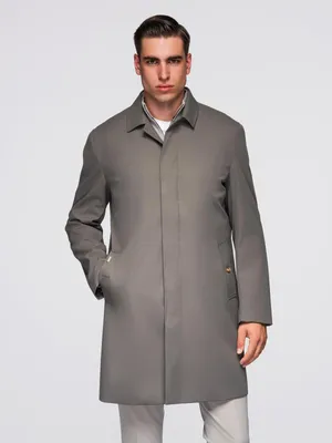 Produktbild von Ombre Clothing Herrenmantel Overesque grau XXL