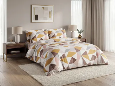 Produktbild von Mikrofaser-Bettwäsche TRIANGO, gemustert, Größe: 2-teilig, 70 x 80 cm | 160 x 200 cm