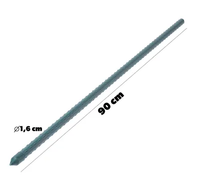 Produktbild von Pflanzstab - Tomatenstütze 90 cm - Ø 16 mm - Beschichteter Stützstab für Pflanzen - Robust für Garten & Gewächshaus - 10er Set - Hellgrün