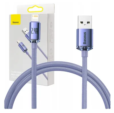 Immagine prodotto di Cavo Usb Do Lightning Baseus Crystal Shine, 2.4A, 1.2M (Fioletowy)