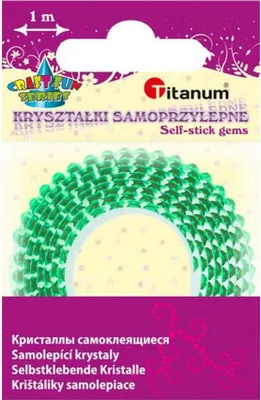 Produktbild von Selbstklebende Kristalle auf Band 12mm 1m Titanium Grün - Nr. 362460
