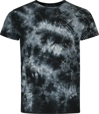 Produktbild von Black Premium by EMP Herren blau/schwarzes Batik T-Shirt mit Print L