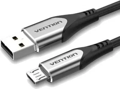 Produktbild von Vention COAHF, 1 m, USB A, Micro-USB B, USB 2.0, 0,48 Gbit/s, Schwarz