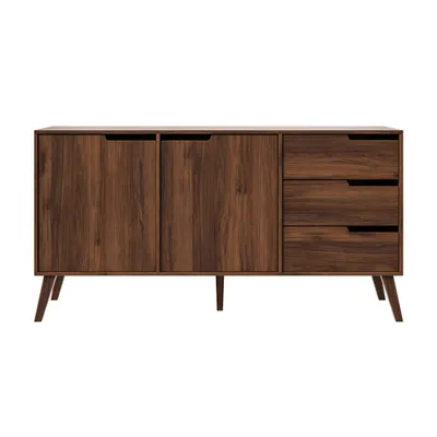 Produktbild von Kommode NOREL 2D3S - Modernes Sideboard in Warmia Walnuss mit 3 Schubladen und 2 Türen