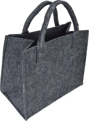 Produktbild von Tragetasche 35x20x28cm Filz grau, hellgrau, grün, lila, navy, anthrazit 18L, Farbe:anthrazit